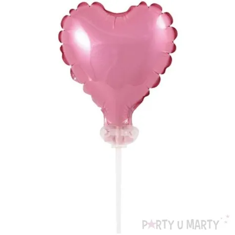 balon foliowy serce na patyczku rozowy godan 3 hrt