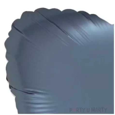 balon foliowy serce niebieski stalowy satynowy flexmetal 18 hrt