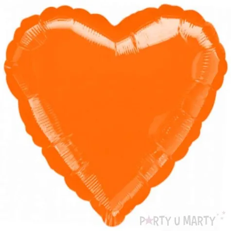 balon foliowy serce pomaranczowy amscan 18 hrt