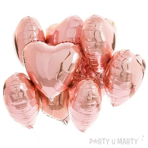 balon foliowy serce rozowe zloto jix 18 hrt