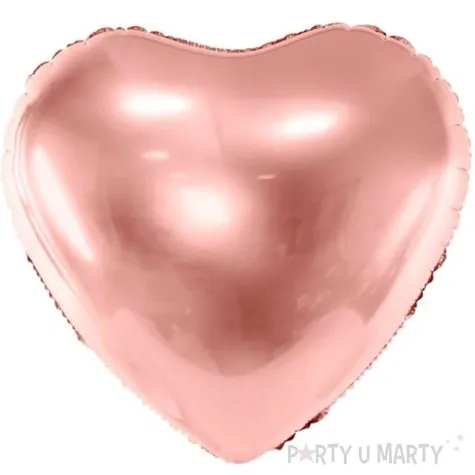 balon foliowy serce rozowe zloto partydeco 24 hrt