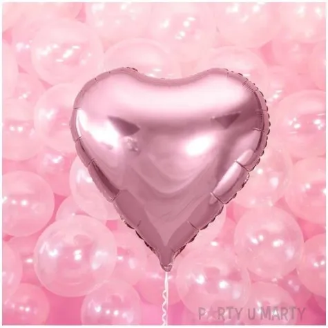 balon foliowy serce rozowy partydeco 24 hrt