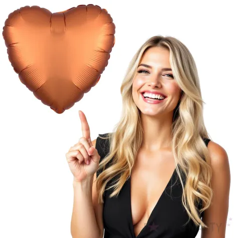 balon foliowy serce satynowe miedziany amscan 17 hrt