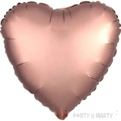 balon foliowy serce satynowe rozowe zloto amscan 17 hrt