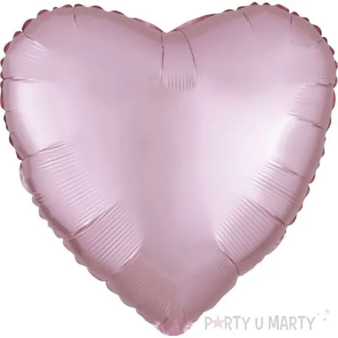balon foliowy serce satynowe rozowy amscan 17 hrt