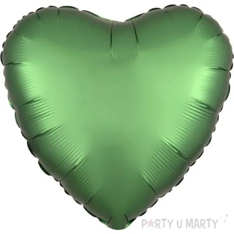 balon foliowy serce satynowe zielony amscan 17 hrt