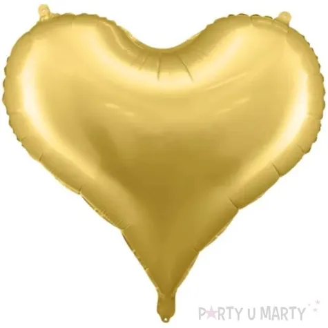 balon foliowy serce satynowe zloty partydeco 29 hrt