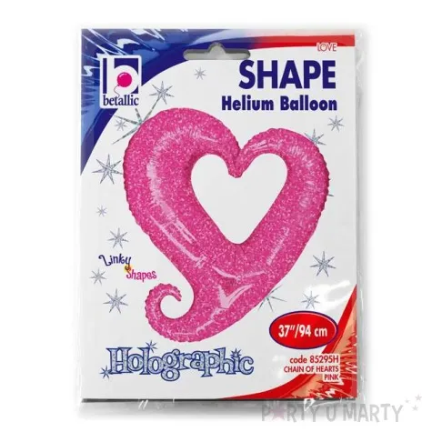 balon foliowy serce splatane rozowy betallic 37 shp
