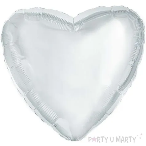 balon foliowy serce srebrny flexmetal 4 hrt