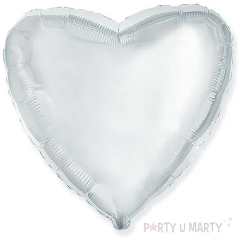 balon foliowy serce srebrny flexmetal 9 hrt