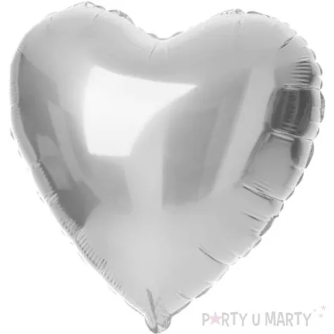 balon foliowy serce srebrny folat 18 hrt