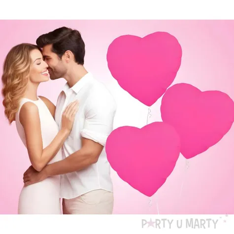 balon foliowy serce swiecace w ciemnosci dekoracja na walentynki rozowe fluorescencyjne 18