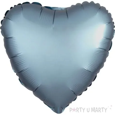 balon foliowy serce szary mat amscan 17 hrt