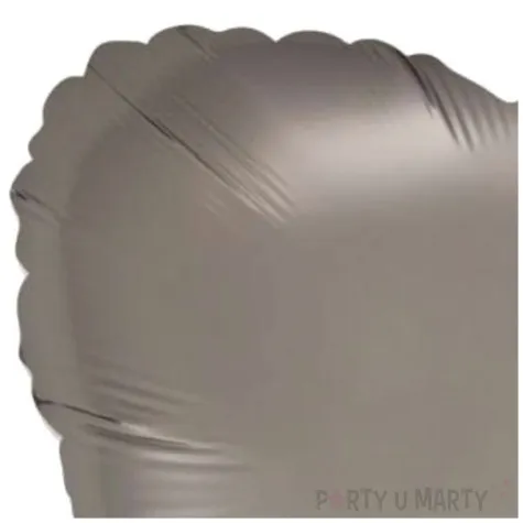 balon foliowy serce szary stalowy satynowy flexmetal 18 hrt