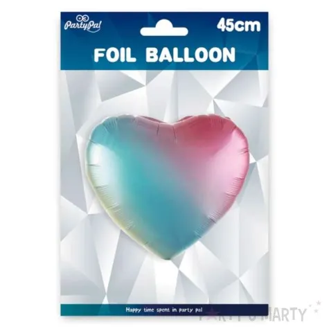 balon foliowy serce teczowy gradient partypal 18 hrt
