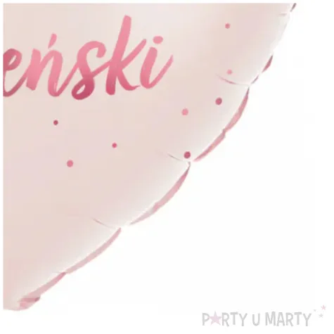 balon foliowy serce wieczor panienski rozowy jasny partypal 18 rnd