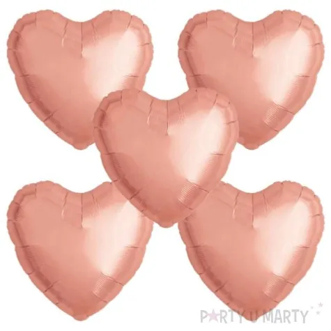 balon foliowy serce wypukle rozowe zloto takarakosan 18 5 szt hrt