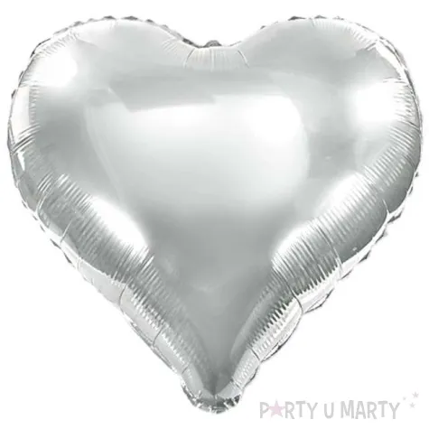 balon foliowy serce xl srebrny dekoracjepolska 24 hrt