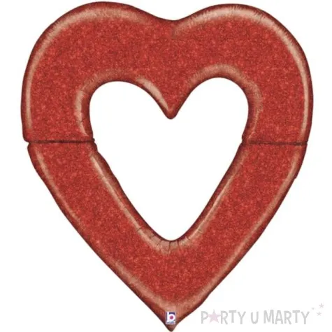 balon foliowy serce z dziura czerwony grabo 50 shp