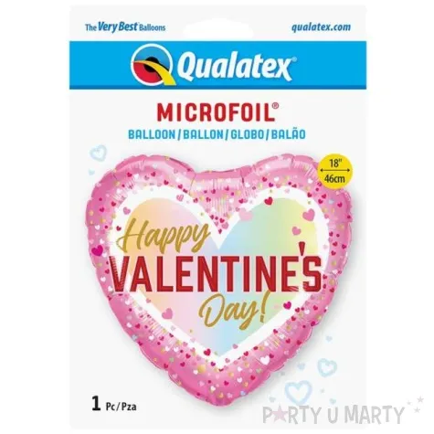 balon foliowy serce z konfetti ombre qualatex 18 hrt