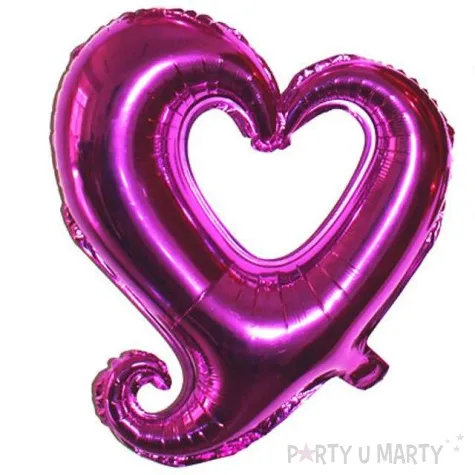 balon foliowy serce z ogonkiem purpurowy oem 16 shp