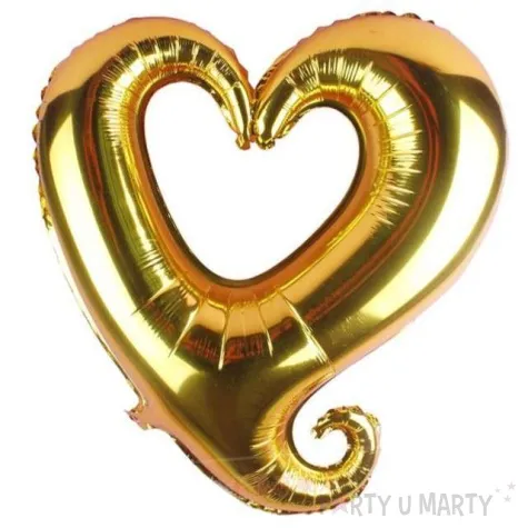 balon foliowy serce z ogonkiem zloty oem 16 shp