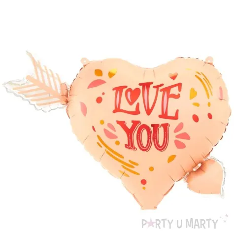 balon foliowy serce ze strzala love you partypal 27 hrt