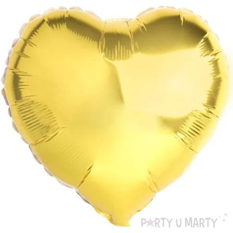 balon foliowy serce zloty unique 18 hrt