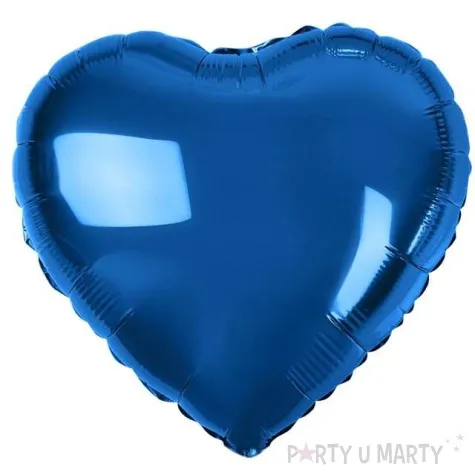 balon foliowy serduszko granatowy metalik godan 18 hrt
