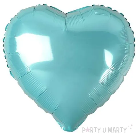 balon foliowy serduszko niebieski jasny metalik godan 18 hrt