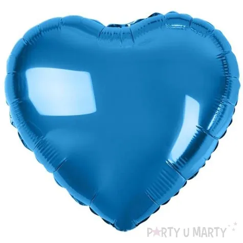 balon foliowy serduszko niebieski metalik godan 18 hrt