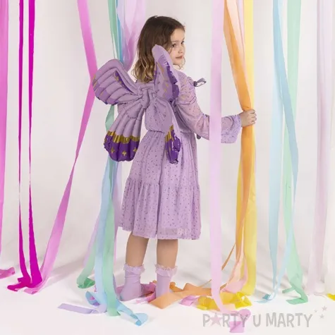 balon foliowy skrzydla motyla fioletowy matowy partydeco 40 shp