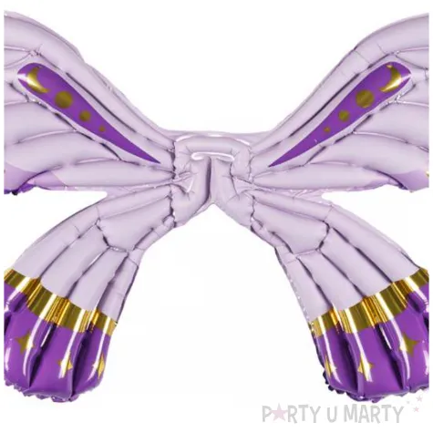 balon foliowy skrzydla motyla fioletowy matowy partydeco 40 shp
