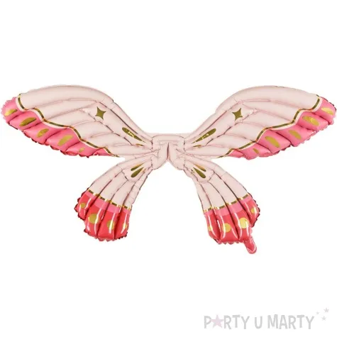 balon foliowy skrzydla motyla rozowy matowy partydeco 40 shp