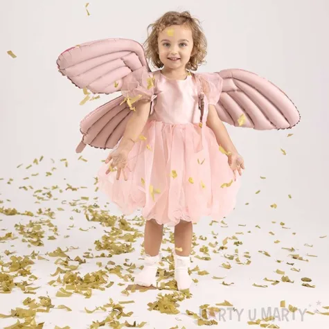 balon foliowy skrzydla motyla rozowy matowy partydeco 40 shp