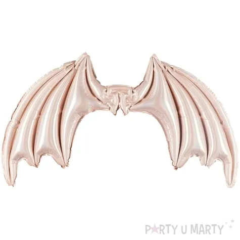 balon foliowy skrzydla nietoperza rozowy holograficzny partydeco 33 shp
