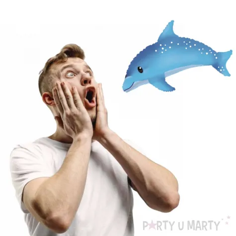 balon foliowy slodki delfin niebieski flexmetal 24 shp