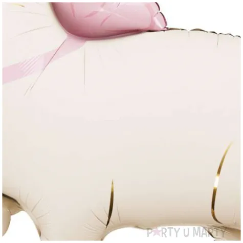 balon foliowy slodki kotek z sercem kremowy partydeco 33 shp