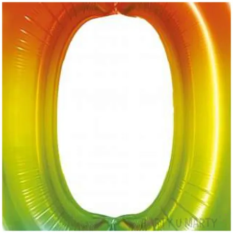 balon foliowy smart cyfra 0 teczowy godan 30 dgt