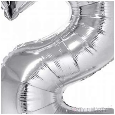 balon foliowy smart cyfra 2 srebrny godan 30 dgt