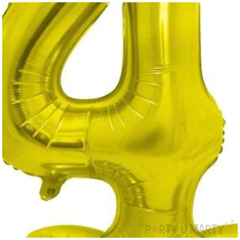 balon foliowy smart cyfra 4 stojaca zloty godan 28 dgt