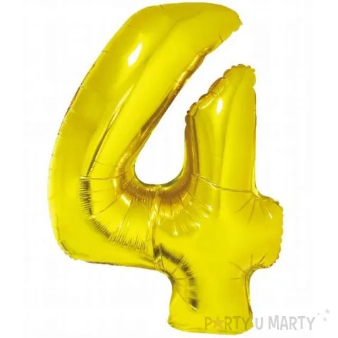 balon foliowy smart cyfra 4 zloty godan 30 dgt