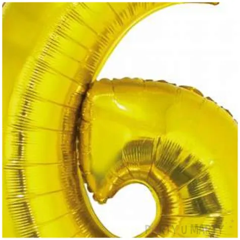 balon foliowy smart cyfra 6 zloty godan 30 dgt