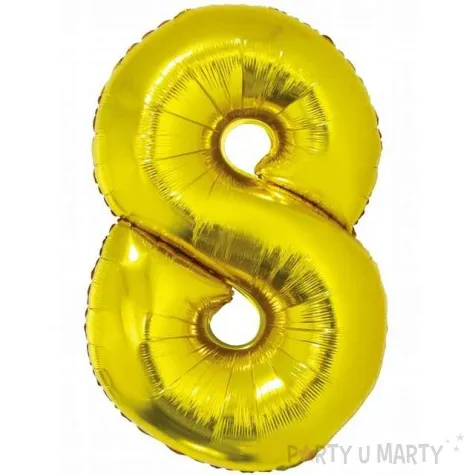 balon foliowy smart cyfra 8 zloty godan 30 dgt