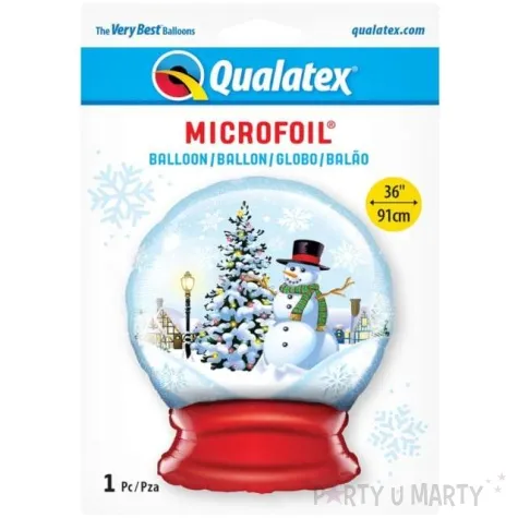 balon foliowy sniezna kula z balwanem qualatex 36 shp