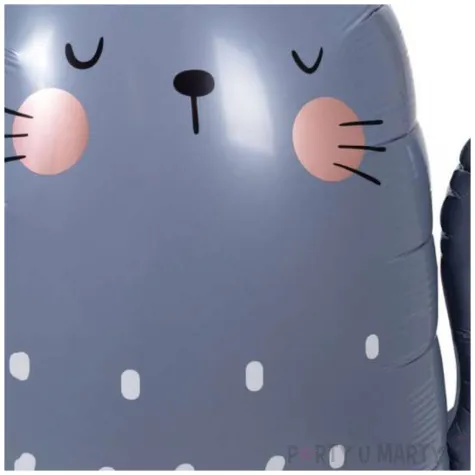 balon foliowy spiacy kot szary 27 shp