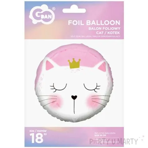 balon foliowy spiacy kotek godan 18 rnd