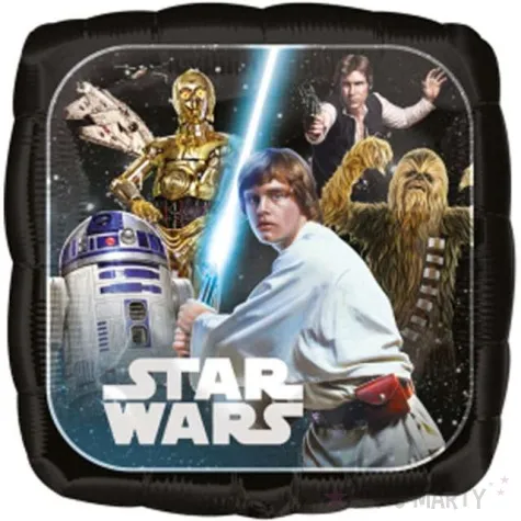 balon foliowy star wars czarny amscan 18 sqr