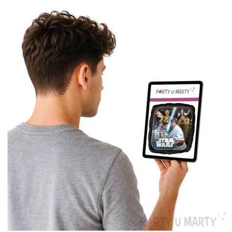 balon foliowy star wars czarny amscan 18 sqr