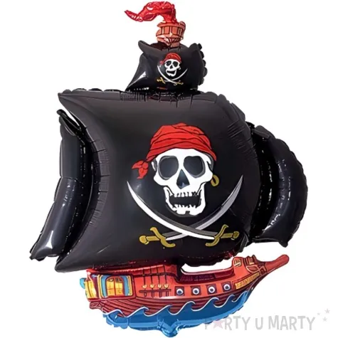 balon foliowy statek piracki czarny flexmetal 24 shp
